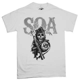 Sons Of Anarchy Logo Grim Reaper Cracked TV Show T Shirt Brand New 