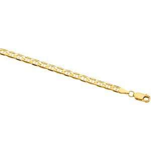  14K Yellow Gold Anchor Chain Necklace   18 inches Jewelry