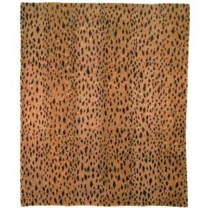 Leopard Animal Print Tibetan Collection Hand Woven Wool Rug 5.00 x 7 