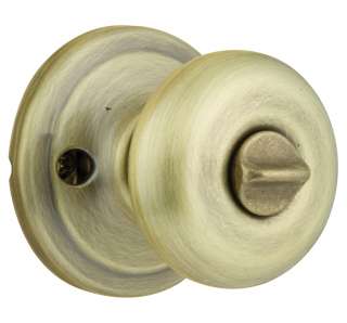 Kwikset 97300 698 Antique Brass Juno Bed and Bath Privacy Knob 