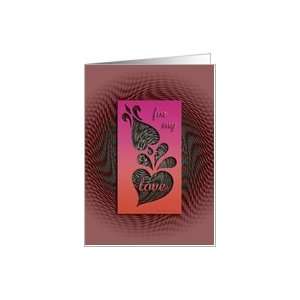 birthday greetings for my love, cut out decorative design look, Card