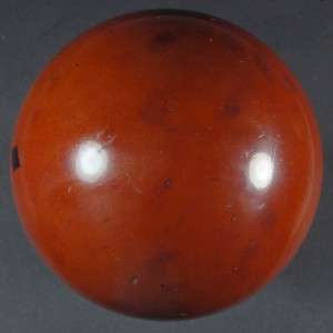 Vintage circa 1920 dark brown Bakelite cue ball withan inset black 