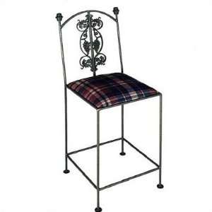 Vineyard Bar Stool with Arms Finish Antique Bronze, Fabric Natural 