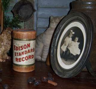 Primitive Antique Vtg Edison Phonograph Cylinder Standard Record 