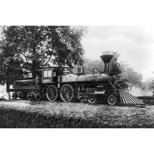  Antique Railroad Locomotive Train Sabine 8x12 Silver 