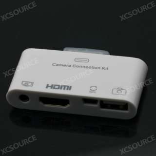 For iPad 2 Camera Connection Kit Adapter USB SD TF Card Reader HDMI 