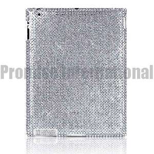 Silver Rhinestone Bling Hard Case   Apple Ipad 2 2nd 2G  