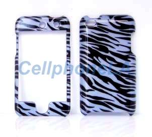Blue Zebra Hard Case Cover For Ipod Touch 4G 4th New  