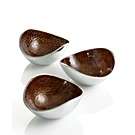 Simply Designz Serveware, Set of 3 Amber Nut Bowls