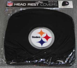 NFL NWT HEAD REST COVERS  SET OF 2  PITTSBURGH STEELERS 681620922448 