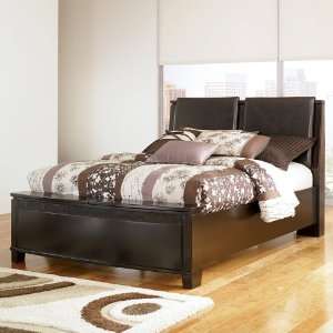  Ashley Furniture Emory Black Upholstered Storage Bed 