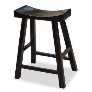 Asian Zen Bar Stool   Black 