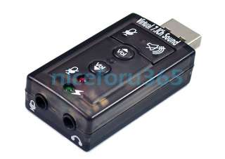   Channel USB 2.0 3D Virtual Audio Sound Card Adapter 12Mbps New  