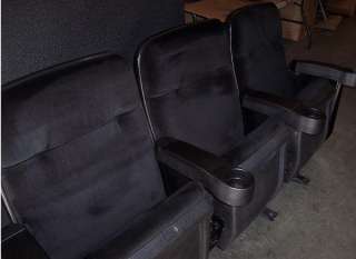 Home Theater Seating AUDITORIUM Movie SEATS Chairs NICE Black Velvet 