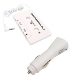   Car Audio Tape Cassette Adapter (White)  Players & Accessories