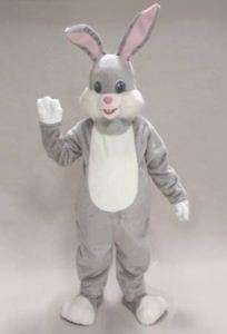 GREY RABBIT MASCOT HEAD Costume Easter Bunny Halloween  