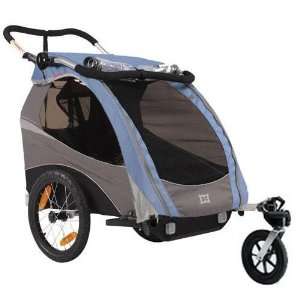  Burley Solo Blue Bicycle Trailer with Stroller Kit Baby