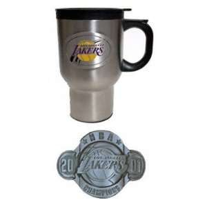  Los Angeles Lakers 2001 NBA Champions Travel Mug Sports 