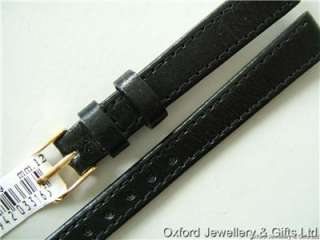 MORELLATO BLK STITCHED SADDLE LEATHER WATCH STRAP 12mm  