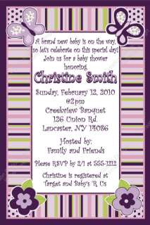 Sugar Plum Digital Baby Shower Invitation  