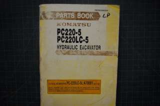 KOMATSU PC220 5 LC EXCAVATOR Parts Manual Book Catalog shop spare list 