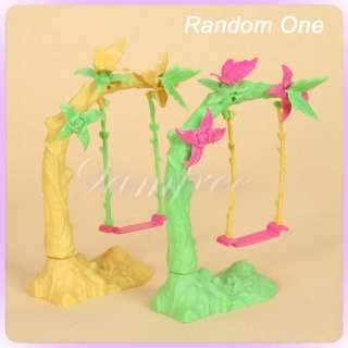 Dolls House Miniature Porch Garden Tree Swing for Barbie Sister Kelly 