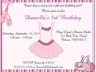 Ballet Ballerina Invitations/Birthday Party Supplies  
