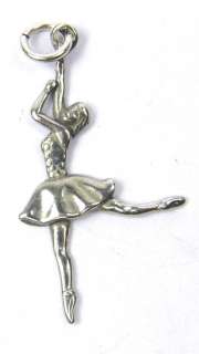 Sterling Silver Ballet Dancer Charm  