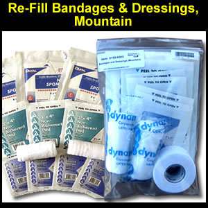 Bandages and Dressings Refill First Aid Kits, Mountain  