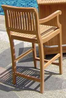   Grade A Teak Outdoor Garden Patio Arm Bar Chair Stool Furniture New