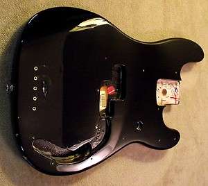 Black 2005 Fender Standard P Bass Precision Body w/Neck Plate  