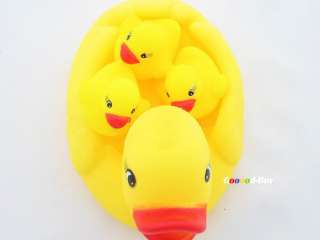 Squeak Bath Toys Rubber Race Ducks Yellow