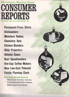 Consumer Reports, 1965 Nov. Blenders,Polaroid,Coffee Makers,Attache 