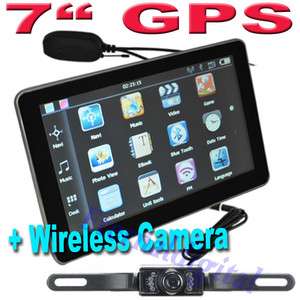 Car GPS Navigation Bluetooth + Night version Wireless Rear Camera 