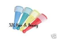 12 SPIRAL CONICAL HAIR ROLLERS (LARGE) + FREE PINS  