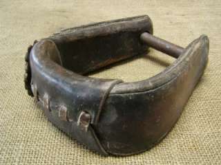 Vintage Wood Leather Stirrup Harness Antique Bridles  