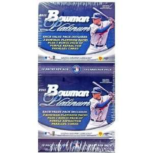   Bowman Platinum Baseball Rack Pack Box (18 Packs) Sports Collectibles