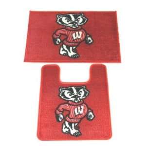  Wisconsin Badgers 2 Piece Bath Rug Set