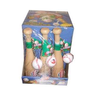 Kidsmania Big Slugger Dubble Bubble Baseball Bat and Keychains (Pack 