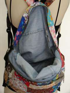 Personalize Backpack Pink Floral Vintage Hippie Cotton  