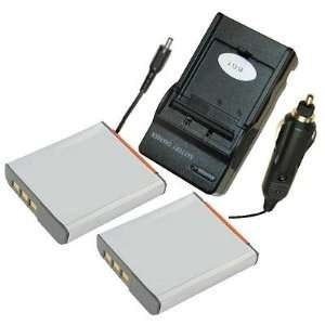 SterlingTeks POWWER Sony DSC W50KIT1 2 Pack Batteries + Charger Combo