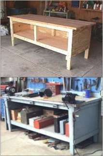 These plans will show you how to build a basic wooden workbench that 