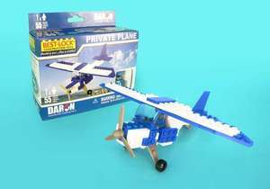 Construction Toy Cessna 172 Building Brick Kit with Pilot Mint in Box 