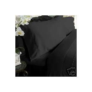 Solid Black Queen Size 300 thread count 8PC Bed In A Bag comforter set 