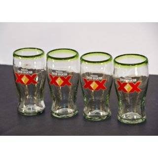 Dos Equis Handmade Beer Glass  Set of 4 Glasses