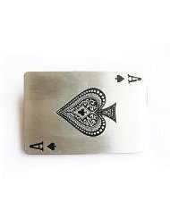 Ace Spades Card Pewter Belt Buckle Stylish