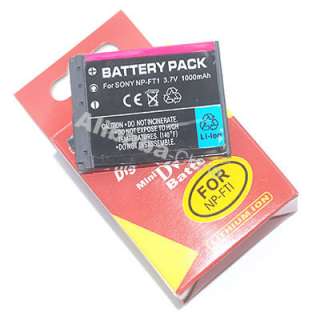 New Battery NP FT1 + Charger for Sony Camera DSC T1 kit L1 M2 T5