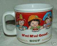 Pair 1993 CAMPBELL Soup Mugs Mm Mm Good Ethnic Kids  