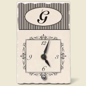  Monogram G Tumbled Desk Clock