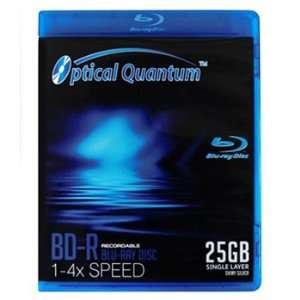  Optical Quantum 4X 25GB BD R Blu ray Blank Disc Silver Top 